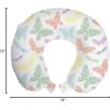 Ambesonne Diamonds Travel Pillow Neck Rest, Romantic Pink Heart Stones on Black Background Valentines Day Theme, Memory Foam Traveling Accessory for Airplane and Car, 12″, Pale Pink Black(Green Blue)