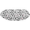 Ambesonne Diamonds Travel Pillow Neck Rest, Romantic Pink Heart Stones on Black Background Valentines Day Theme, Memory Foam Traveling Accessory for Airplane and Car, 12″, Pale Pink Black(Black White Lilac)