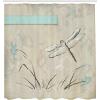 Ambesonne Dragonfly Shower Curtain, Romantic Vintage Sketch in Pastel Grass Birthday Grunge Grass Botany Art, Cloth Fabric Bathroom Decor Set with Hooks, 69″ W x 84″ L, Seafoam and Tan