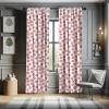 Ambesonne Feminine Curtains, Pattern of Lipstick Kiss Marks Woman Valentines Wedding Theme Illustration, Window Treatments 2 Panel Set for Living Room Bedroom, Pair of – 28″ x 84″, White Red