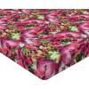 Ambesonne Floral Fitted Sheet, Watercolor Repeating Roses Valentine’s Day Theme Vintage Style Art, Decorative Soft Fabric Bedding All-Round Elastic Pocket, Queen Size, Dark Coral Fawn and Sepia(Pale Fuchsia and Sage Green)