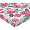 Ambesonne Floral Fitted Sheet, Watercolor Repeating Roses Valentine’s Day Theme Vintage Style Art, Decorative Soft Fabric Bedding All-Round Elastic Pocket, Queen Size, Dark Coral Fawn and Sepia(Pastel Pink Hunter Green)