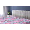 Ambesonne Floral Fitted Sheet, Watercolor Repeating Roses Valentine’s Day Theme Vintage Style Art, Decorative Soft Fabric Bedding All-Round Elastic Pocket, Queen Size, Dark Coral Fawn and Sepia(Pale Fuchsia and Sea Green)