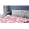 Ambesonne Floral Fitted Sheet, Watercolor Repeating Roses Valentine’s Day Theme Vintage Style Art, Decorative Soft Fabric Bedding All-Round Elastic Pocket, Queen Size, Dark Coral Fawn and Sepia(Pale Pink Blush and White)