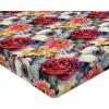 Ambesonne Floral Fitted Sheet, Watercolor Repeating Roses Valentine’s Day Theme Vintage Style Art, Decorative Soft Fabric Bedding All-Round Elastic Pocket, Queen Size, Dark Coral Fawn and Sepia(Dark Coral Sage Green)