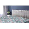 Ambesonne Floral Fitted Sheet, Watercolor Repeating Roses Valentine’s Day Theme Vintage Style Art, Decorative Soft Fabric Bedding All-Round Elastic Pocket, Queen Size, Dark Coral Fawn and Sepia(Pale Teal and Sky Blue)