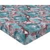 Ambesonne Floral Fitted Sheet, Watercolor Repeating Roses Valentine’s Day Theme Vintage Style Art, Decorative Soft Fabric Bedding All-Round Elastic Pocket, Queen Size, Dark Coral Fawn and Sepia(Pale Teal and Sky Blue)