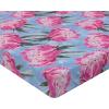 Ambesonne Floral Fitted Sheet, Watercolor Repeating Roses Valentine’s Day Theme Vintage Style Art, Decorative Soft Fabric Bedding All-Round Elastic Pocket, Queen Size, Dark Coral Fawn and Sepia(Pale Fuchsia and Sea Green)