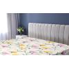 Ambesonne Floral Fitted Sheet, Watercolor Repeating Roses Valentine’s Day Theme Vintage Style Art, Decorative Soft Fabric Bedding All-Round Elastic Pocket, Queen Size, Dark Coral Fawn and Sepia(Dark Yellow and Soft Pink)