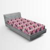 Ambesonne Floral Fitted Sheet, Watercolor Repeating Roses Valentine’s Day Theme Vintage Style Art, Decorative Soft Fabric Bedding All-Round Elastic Pocket, Queen Size, Dark Coral Fawn and Sepia(Pale Fuchsia and Slate Brown)