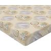 Ambesonne Floral Fitted Sheet, Watercolor Repeating Roses Valentine’s Day Theme Vintage Style Art, Decorative Soft Fabric Bedding All-Round Elastic Pocket, Queen Size, Dark Coral Fawn and Sepia(Grey Yellow and Pale Mauve)