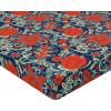 Ambesonne Floral Fitted Sheet, Watercolor Repeating Roses Valentine’s Day Theme Vintage Style Art, Decorative Soft Fabric Bedding All-Round Elastic Pocket, Queen Size, Dark Coral Fawn and Sepia(Vermilion and Navy Blue)
