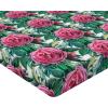 Ambesonne Floral Fitted Sheet, Watercolor Repeating Roses Valentine’s Day Theme Vintage Style Art, Decorative Soft Fabric Bedding All-Round Elastic Pocket, Queen Size, Dark Coral Fawn and Sepia(Pastel Pink and Fern Green)