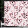 Ambesonne Floral Shower Curtain, Nature Inspired Blush Flowers on Tree Branches Romantic Season Art Design, Cloth Fabric Bathroom Decor Set with Hooks, 69″ W x 70″ L, Rose Ruby Black