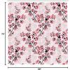 Ambesonne Floral Shower Curtain, Nature Inspired Blush Flowers on Tree Branches Romantic Season Art Design, Cloth Fabric Bathroom Decor Set with Hooks, 69″ W x 70″ L, Rose Ruby Black
