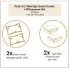 Ambesonne Heart Duvet Cover Sets, Repetitive Romantic Plaid Motif Hearts Valentines, Bedding Set with 2 Duvet Covers & 4 Pillowcases, 2 Pack King Size, Champagne Multicolor(Dark Slate Blue White)