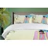 Ambesonne Heart Duvet Cover Sets, Repetitive Romantic Plaid Motif Hearts Valentines, Bedding Set with 2 Duvet Covers & 4 Pillowcases, 2 Pack King Size, Champagne Multicolor(Deep Sky Blue Multicolor)
