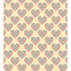 Ambesonne Heart Duvet Cover Sets, Repetitive Romantic Plaid Motif Hearts Valentines, Bedding Set with 2 Duvet Covers & 4 Pillowcases, 2 Pack King Size, Champagne Multicolor(Champagne Multicolor)