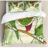 Ambesonne Heart Duvet Cover Sets, Repetitive Romantic Plaid Motif Hearts Valentines, Bedding Set with 2 Duvet Covers & 4 Pillowcases, 2 Pack King Size, Champagne Multicolor(Pastel Green Multicolor)