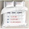 Ambesonne I Love You More Duvet Cover Sets, Pink Rats with Tangled Tails Forming a Heart Valentines, Bedding Set with 2 Duvet Covers & 4 Pillowcases, 2 Pack Queen Size, Pale Pink Cocoa Yellow(Navy Blue Scarlet)
