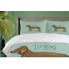 Ambesonne I Love You More Duvet Cover Sets, Pink Rats with Tangled Tails Forming a Heart Valentines, Bedding Set with 2 Duvet Covers & 4 Pillowcases, 2 Pack Queen Size, Pale Pink Cocoa Yellow(Turquoise Brown Black)