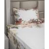 Ambesonne I Love You More Sheet Set, Pink Rats with Tangled Tails Forming a Heart Valentines, Fitted and Flat Sheet with Pillowcases Bedding Accent 4 Piece Set, Full, Pale Pink Cocoa Yellow(Dried Rose Pale Peach)