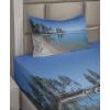 Ambesonne I Love You More Sheet Set, Pink Rats with Tangled Tails Forming a Heart Valentines, Fitted and Flat Sheet with Pillowcases Bedding Accent 4 Piece Set, Full, Pale Pink Cocoa Yellow(Forest Green Azure Blue)