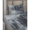 Ambesonne I Love You More Sheet Set, Pink Rats with Tangled Tails Forming a Heart Valentines, Fitted and Flat Sheet with Pillowcases Bedding Accent 4 Piece Set, Full, Pale Pink Cocoa Yellow(Grey Turquoise)