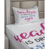 Ambesonne I Love You More Sheet Set, Pink Rats with Tangled Tails Forming a Heart Valentines, Fitted and Flat Sheet with Pillowcases Bedding Accent 4 Piece Set, Full, Pale Pink Cocoa Yellow(Azure Blue Magenta Black)