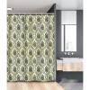 Ambesonne Damask Stall Shower Curtain, Vintage Style Floral Pattern Abstract Romantic Bouquet Greenery Artwork Print, Fabric Bathroom Decor Set with Hooks, 54″ W x 78″ L, Beige Green