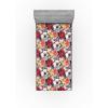 Ambesonne Floral Fitted Sheet, Watercolor Repeating Roses Valentine’s Day Theme Vintage Style Art, Decorative Soft Fabric Bedding All-Round Elastic Pocket, Queen Size, Dark Coral Fawn and Sepia(Dark Coral Sage Green)