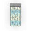 Ambesonne Floral Fitted Sheet, Watercolor Repeating Roses Valentine’s Day Theme Vintage Style Art, Decorative Soft Fabric Bedding All-Round Elastic Pocket, Queen Size, Dark Coral Fawn and Sepia(Slate Brown and Blue Grey)
