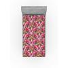 Ambesonne Floral Fitted Sheet, Watercolor Repeating Roses Valentine’s Day Theme Vintage Style Art, Decorative Soft Fabric Bedding All-Round Elastic Pocket, Queen Size, Dark Coral Fawn and Sepia(Pale Fuchsia and Sage Green)