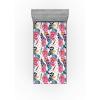 Ambesonne Floral Fitted Sheet, Watercolor Repeating Roses Valentine’s Day Theme Vintage Style Art, Decorative Soft Fabric Bedding All-Round Elastic Pocket, Queen Size, Dark Coral Fawn and Sepia(Dried Rose and Petrol Blue)