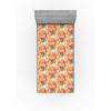 Ambesonne Floral Fitted Sheet, Watercolor Repeating Roses Valentine’s Day Theme Vintage Style Art, Decorative Soft Fabric Bedding All-Round Elastic Pocket, Queen Size, Dark Coral Fawn and Sepia(Scarlet and Green Brown)