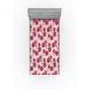 Ambesonne Floral Fitted Sheet, Watercolor Repeating Roses Valentine’s Day Theme Vintage Style Art, Decorative Soft Fabric Bedding All-Round Elastic Pocket, Queen Size, Dark Coral Fawn and Sepia(Dark Coral Fawn and Sepia)
