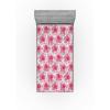 Ambesonne Floral Fitted Sheet, Watercolor Repeating Roses Valentine’s Day Theme Vintage Style Art, Decorative Soft Fabric Bedding All-Round Elastic Pocket, Queen Size, Dark Coral Fawn and Sepia(Pale Fuchsia and Seafoam)