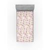 Ambesonne Floral Fitted Sheet, Watercolor Repeating Roses Valentine’s Day Theme Vintage Style Art, Decorative Soft Fabric Bedding All-Round Elastic Pocket, Queen Size, Dark Coral Fawn and Sepia(Dark Magenta and Pale Khaki)