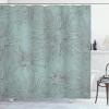 Ambesonne Floral Shower Curtain, Hand Drawing Style Aster Flowers in Retro Colors Romantic Nature, Cloth Fabric Bathroom Decor Set with Hooks, 69″ W x 75″ L, Green Maroon