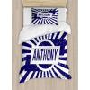 Navy Blue and White