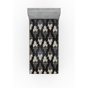 Ambesonne Floral Fitted Sheet, Watercolor Repeating Roses Valentine’s Day Theme Vintage Style Art, Decorative Soft Fabric Bedding All-Round Elastic Pocket, Queen Size, Dark Coral Fawn and Sepia(Pastel Brown Cream Grey)