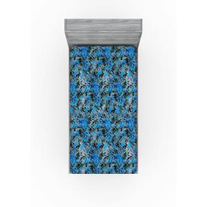 Ambesonne Floral Fitted Sheet, Watercolor Repeating Roses Valentine’s Day Theme Vintage Style Art, Decorative Soft Fabric Bedding All-Round Elastic Pocket, Queen Size, Dark Coral Fawn and Sepia(Violet Blue and Sea Green)