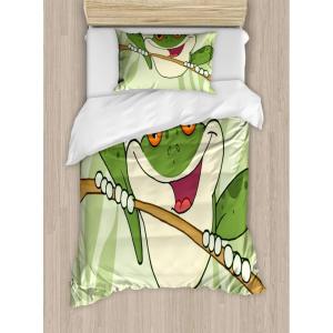 Ambesonne Heart Duvet Cover Sets, Repetitive Romantic Plaid Motif Hearts Valentines, Bedding Set with 2 Duvet Covers & 4 Pillowcases, 2 Pack King Size, Champagne Multicolor(Pastel Green Multicolor)