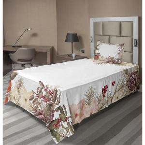 Ambesonne I Love You More Sheet Set, Pink Rats with Tangled Tails Forming a Heart Valentines, Fitted and Flat Sheet with Pillowcases Bedding Accent 4 Piece Set, Full, Pale Pink Cocoa Yellow(Dried Rose Pale Peach)