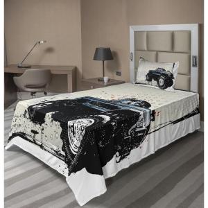 Ambesonne I Love You More Sheet Set, Pink Rats with Tangled Tails Forming a Heart Valentines, Fitted and Flat Sheet with Pillowcases Bedding Accent 4 Piece Set, Full, Pale Pink Cocoa Yellow(Ivory Blue Black)