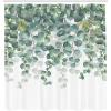 Ambesonne Eucalyptus Shower Curtain, Weeping Leafy Branches Design with Modern Watercolor Painting, Cloth Fabric Bathroom Decor Set with Hooks, 69″ W x 70″ L, Blue Grey and Peacock Green