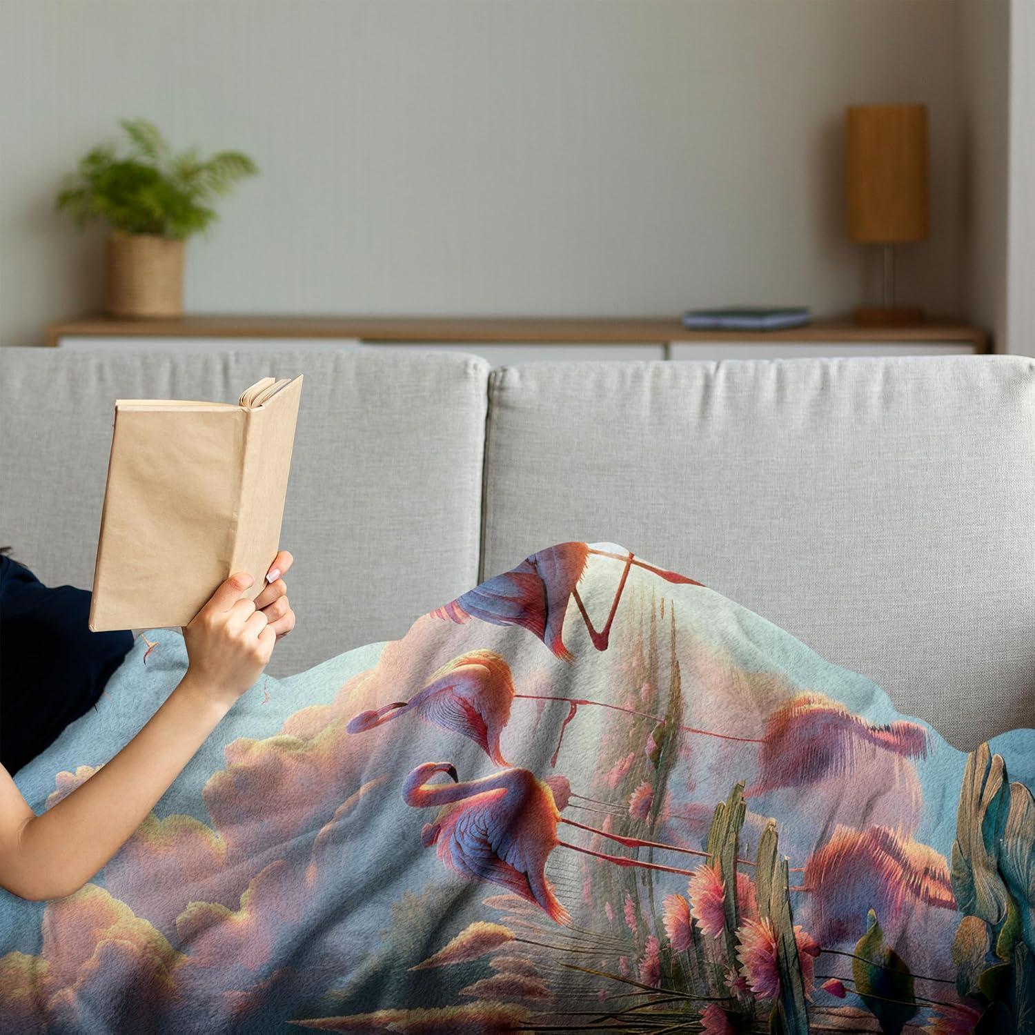 imageAmbesonne Cooking Themed Throw Blanket Pattern with Bakery Food Kitchen Concept Recipe Ingredients Chef Print Flannel Fleece Accent Piece Soft Couch Cover for Adults 50 x 70 Cream and OrangePale Pink Soft Blue