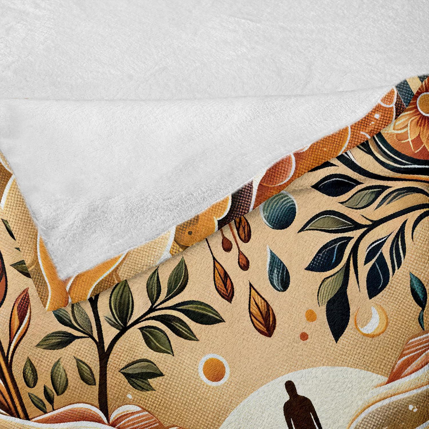 imageAmbesonne Cooking Themed Throw Blanket Pattern with Bakery Food Kitchen Concept Recipe Ingredients Chef Print Flannel Fleece Accent Piece Soft Couch Cover for Adults 50 x 70 Cream and OrangePale Brown Petrol Blue