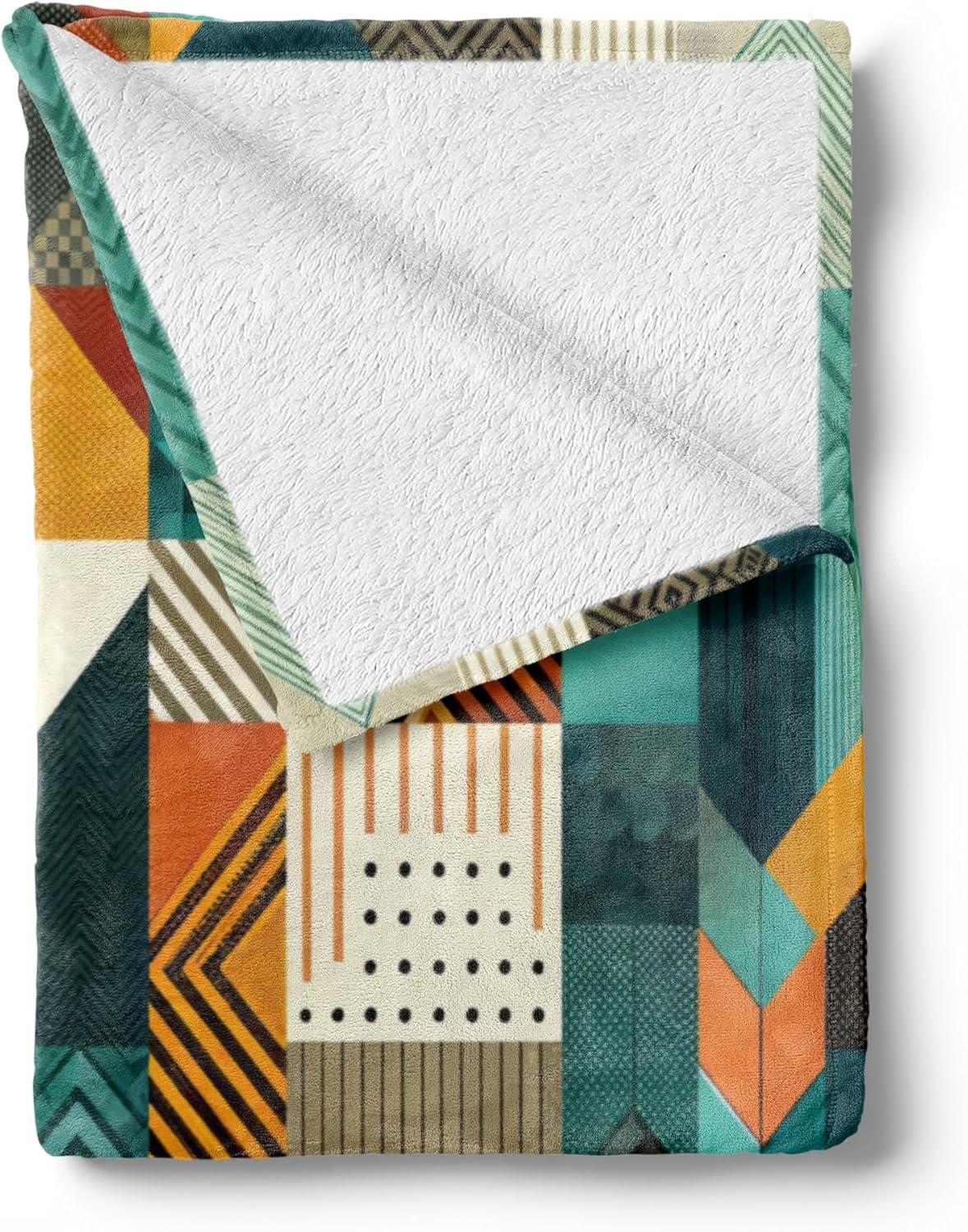 imageAmbesonne Cooking Themed Throw Blanket Pattern with Bakery Food Kitchen Concept Recipe Ingredients Chef Print Flannel Fleece Accent Piece Soft Couch Cover for Adults 50 x 70 Cream and OrangeTeal Orange Multicolor