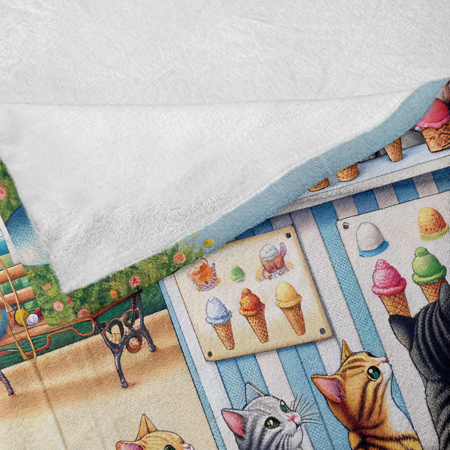 imageAmbesonne Cooking Themed Throw Blanket Pattern with Bakery Food Kitchen Concept Recipe Ingredients Chef Print Flannel Fleece Accent Piece Soft Couch Cover for Adults 50 x 70 Cream and OrangeMulticolor Orange Green